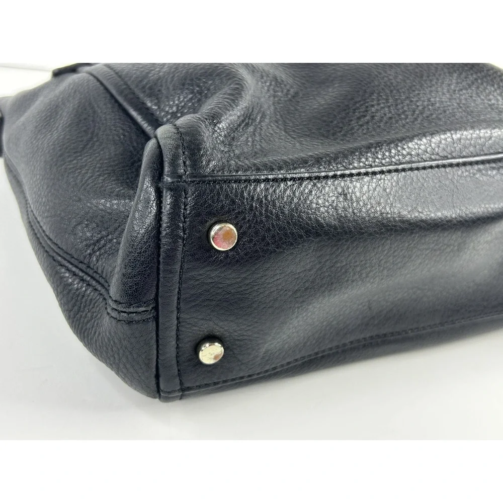 Kate Spade Pine Street Small/Med Kori Black Pebbled Leather Satchel Shoulder Bag